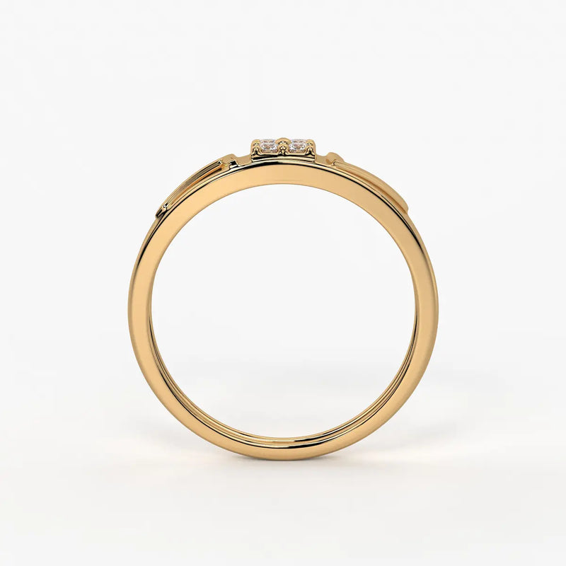 Shield Panel Signet Ring for Men
