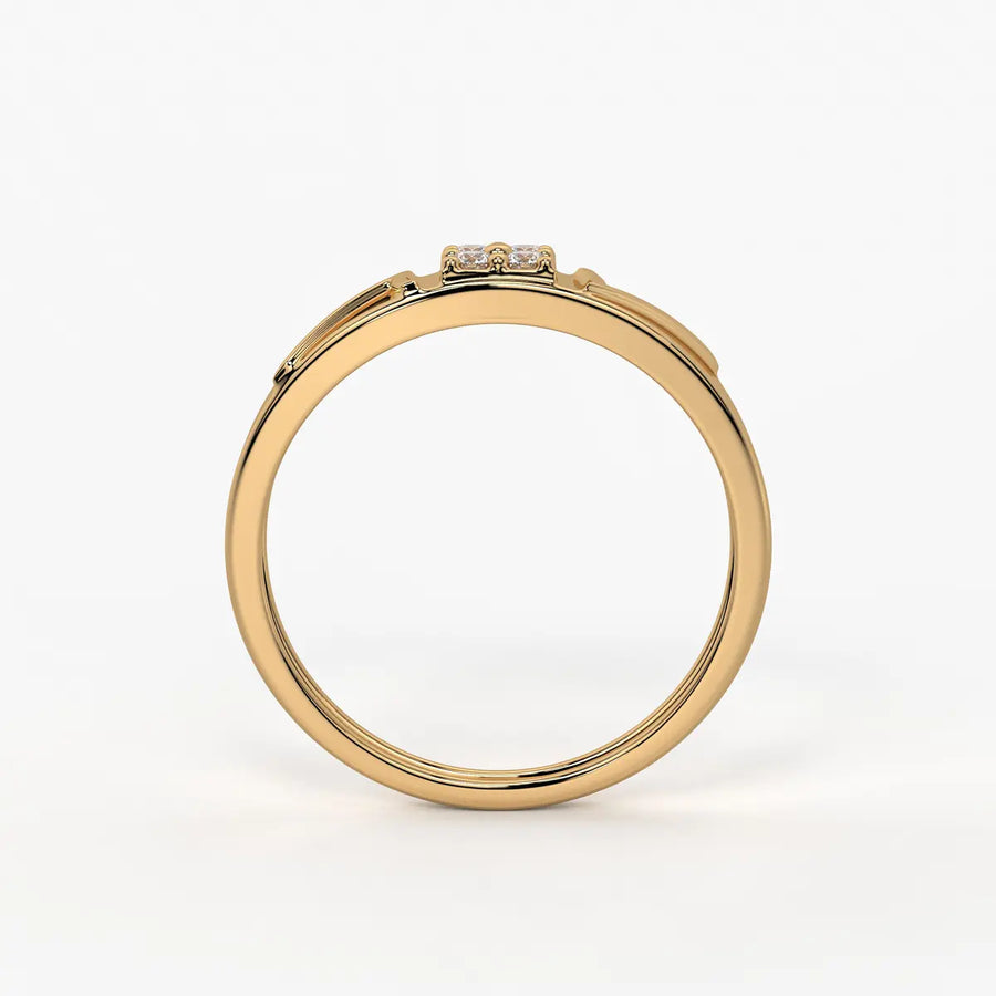 Shield Panel Signet Ring for Men
