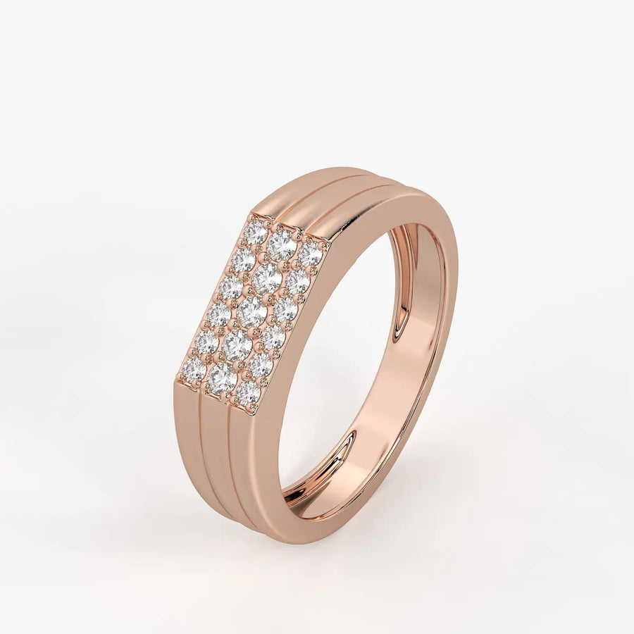 Pavé Panel Statement Ring for Men