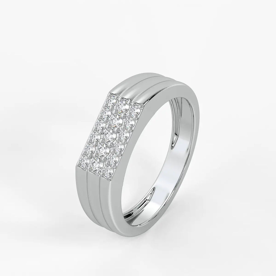 Pavé Panel Statement Ring for Men