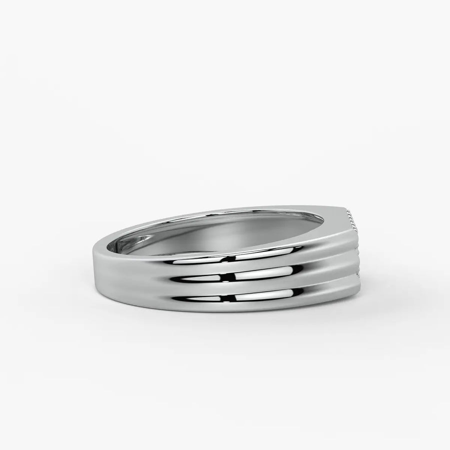 Pavé Panel Statement Ring for Men