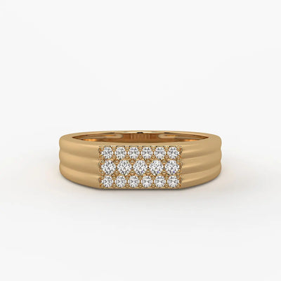 Pavé Panel Statement Ring for Men