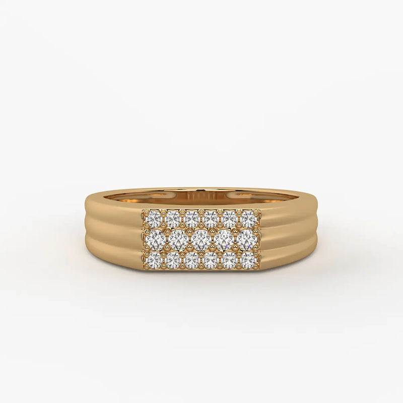 Pavé Panel Statement Ring for Men
