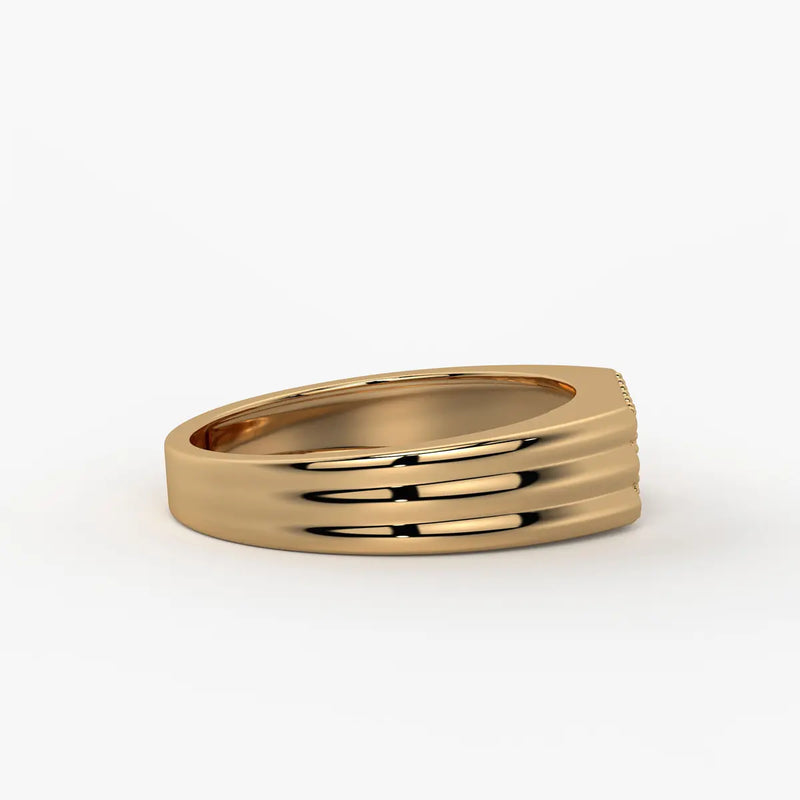 Pavé Panel Statement Ring for Men