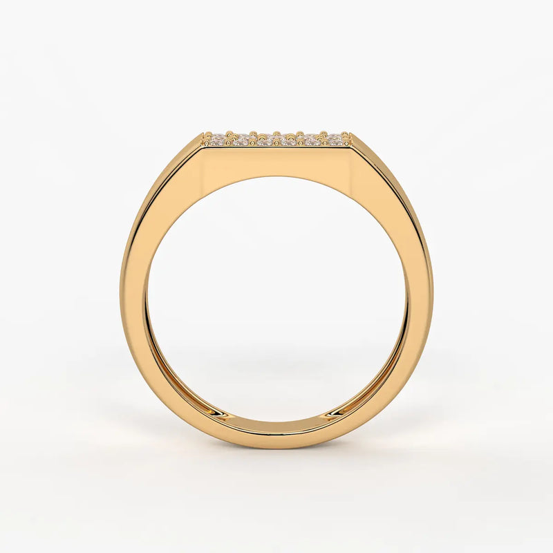 Pavé Panel Statement Ring for Men