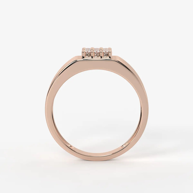 Ridge Cluster Statement Ring for Men