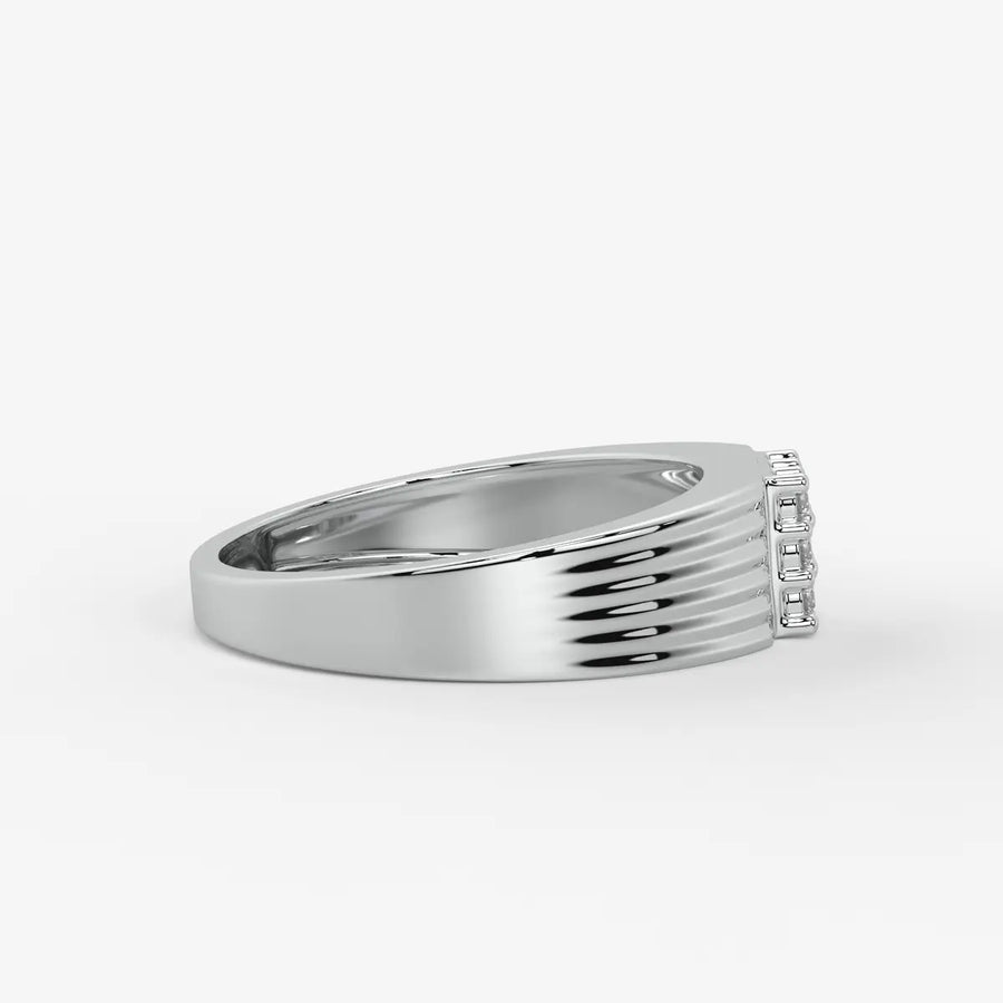 Ridge Cluster Statement Ring for Men