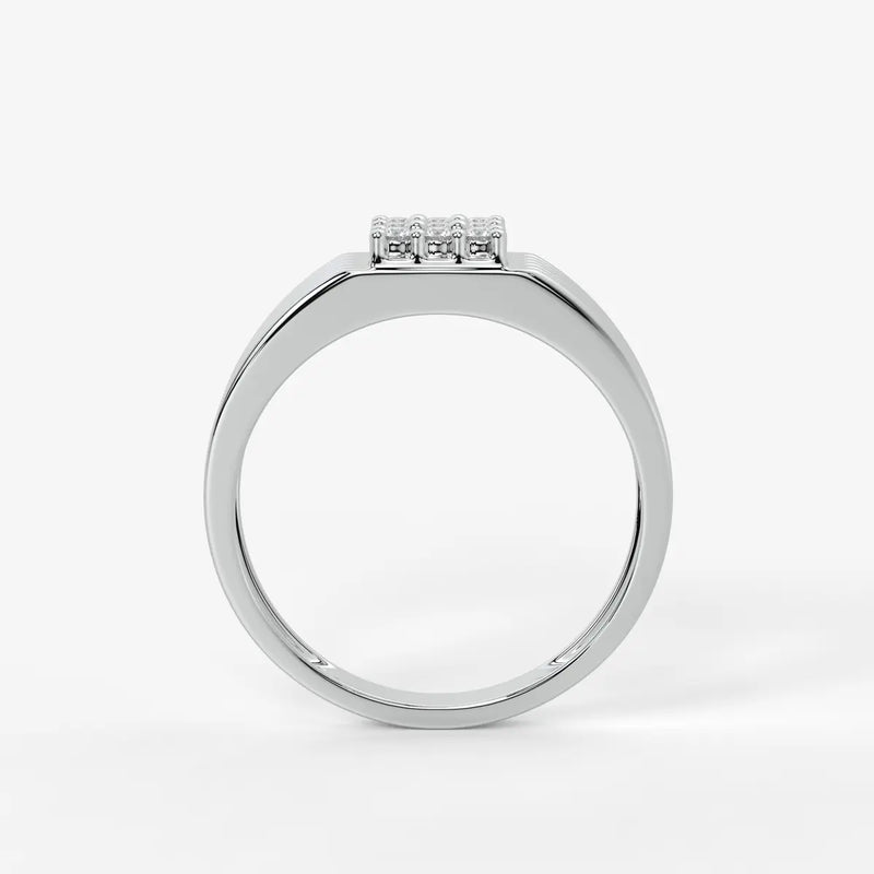 Ridge Cluster Statement Ring for Men