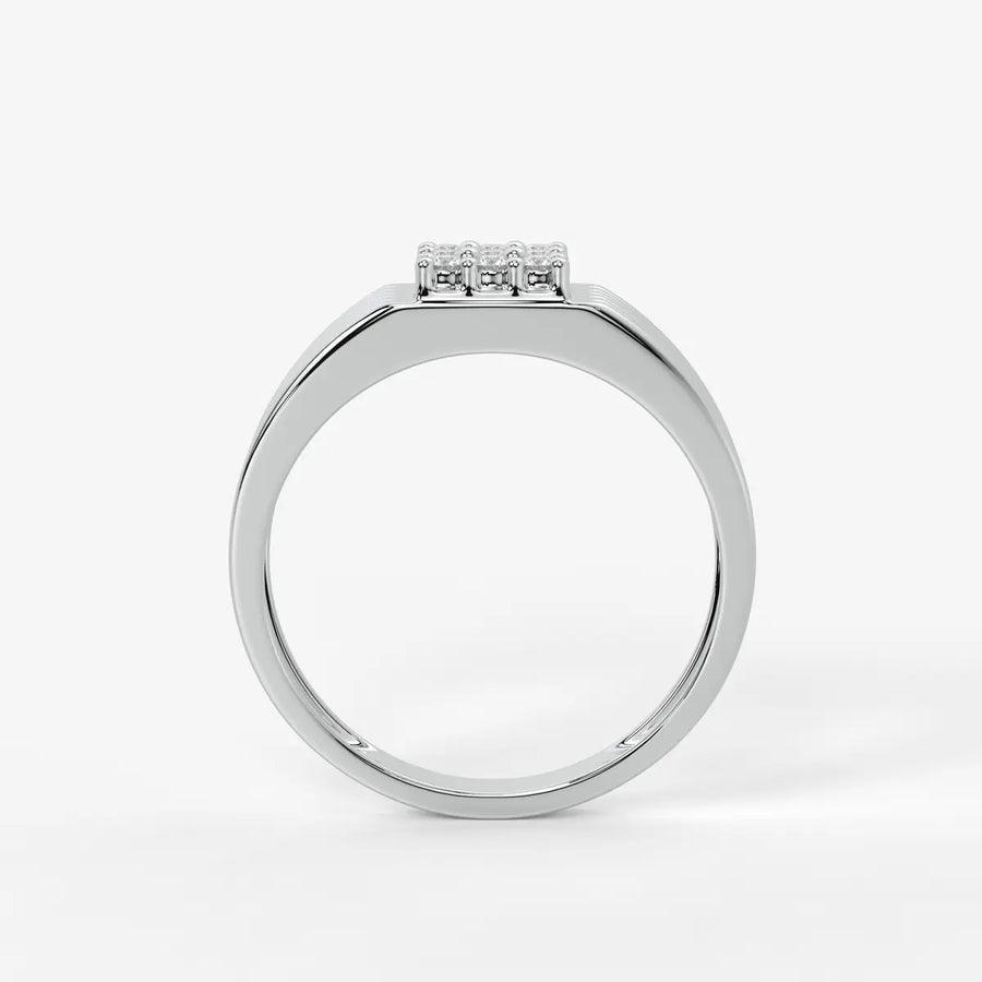 Ridge Cluster Statement Ring for Men