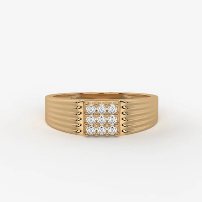 Ridge Cluster Statement Ring for Men