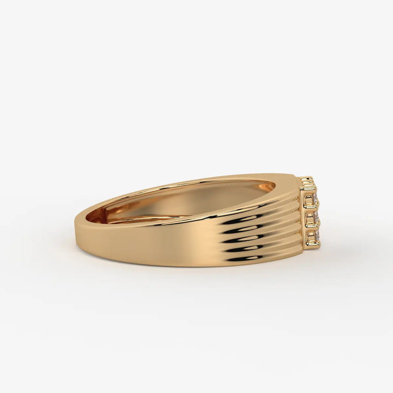 Ridge Cluster Statement Ring for Men