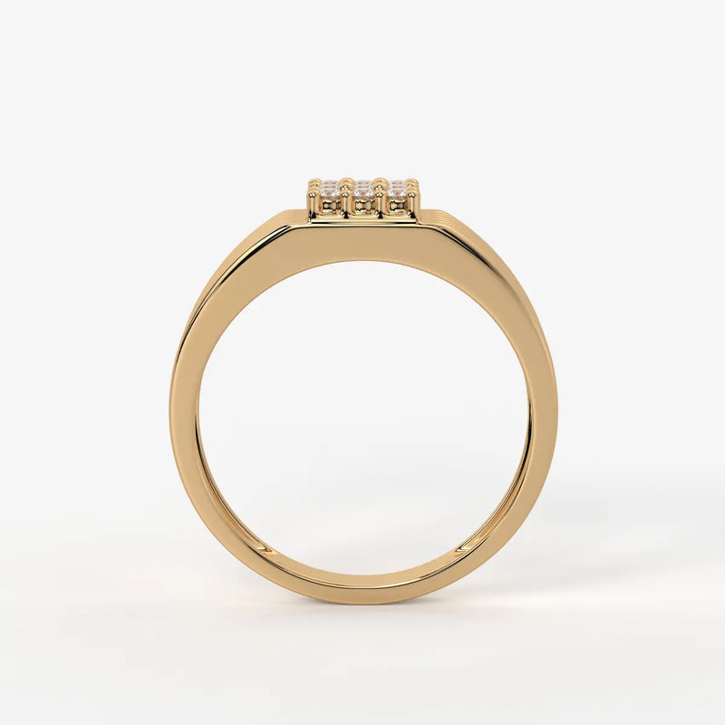 Ridge Cluster Statement Ring for Men