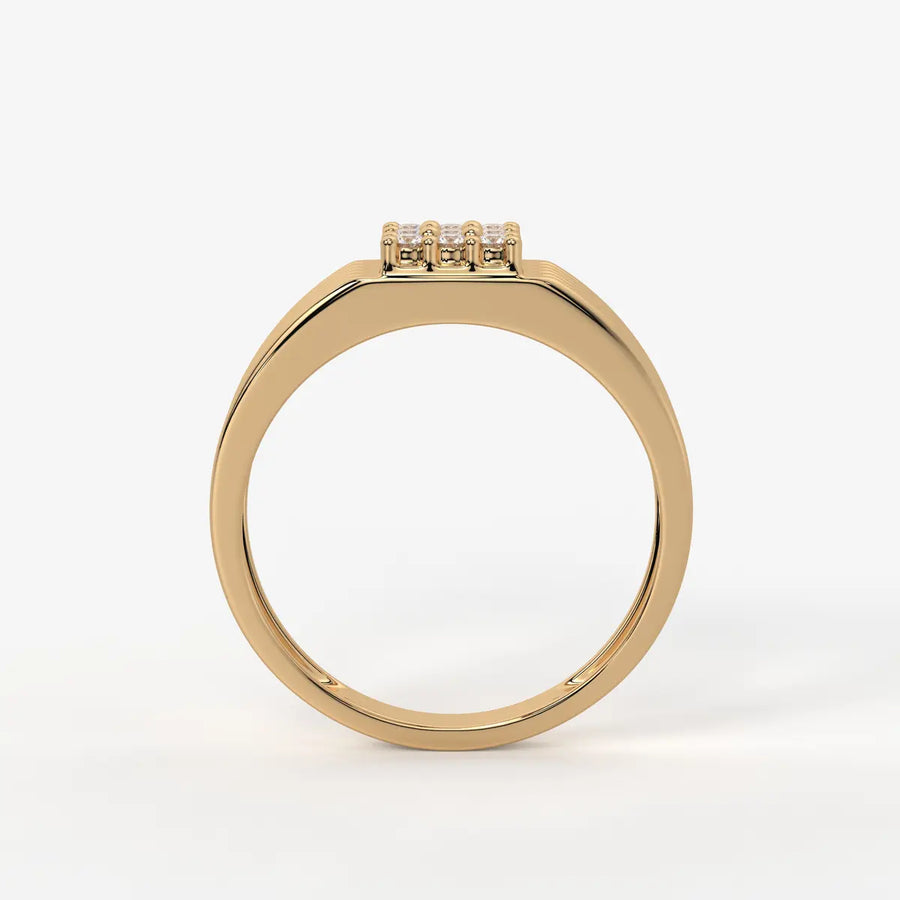 Ridge Cluster Statement Ring for Men