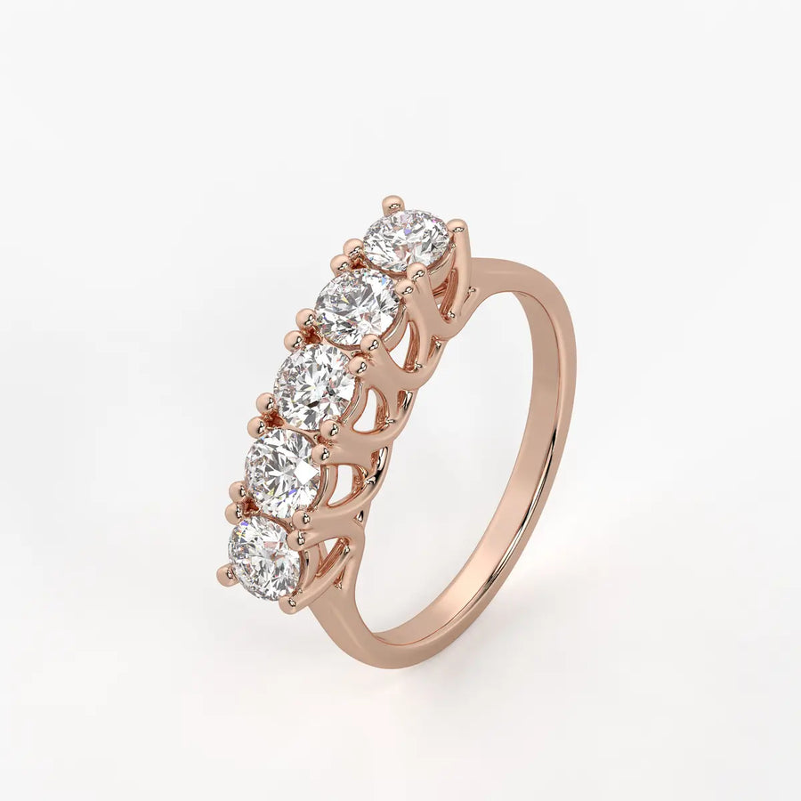 Mooncrest Diamond Arc Ring