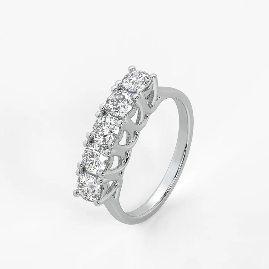 Mooncrest Diamond Arc Ring
