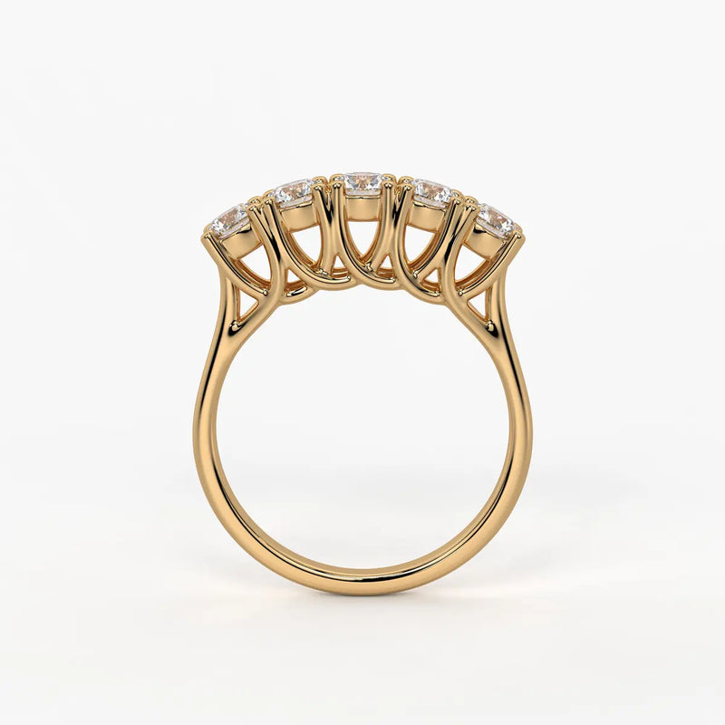 Mooncrest Diamond Arc Ring