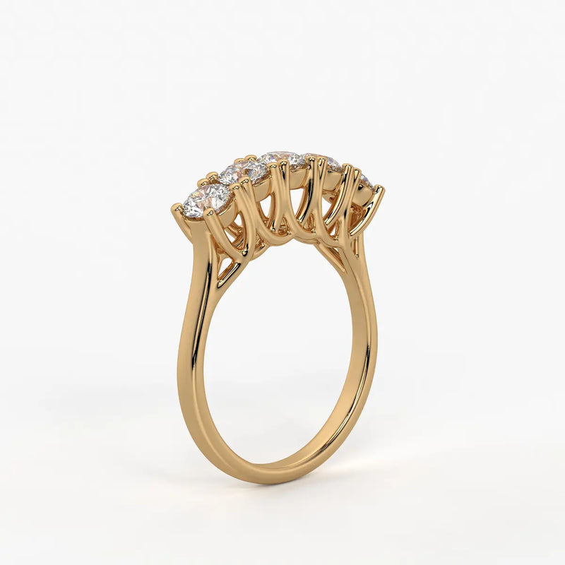 Mooncrest Diamond Arc Ring