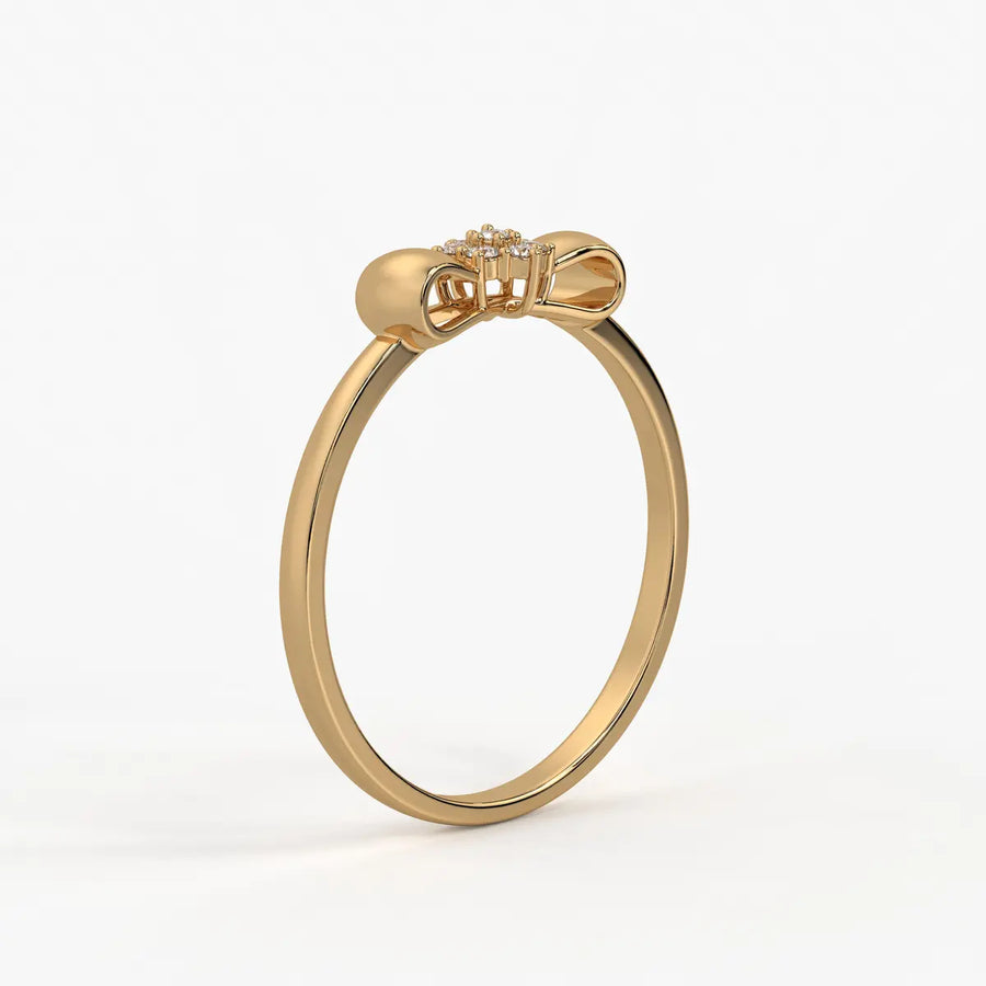 Ribbon Cluster Elegant Ladies Ring