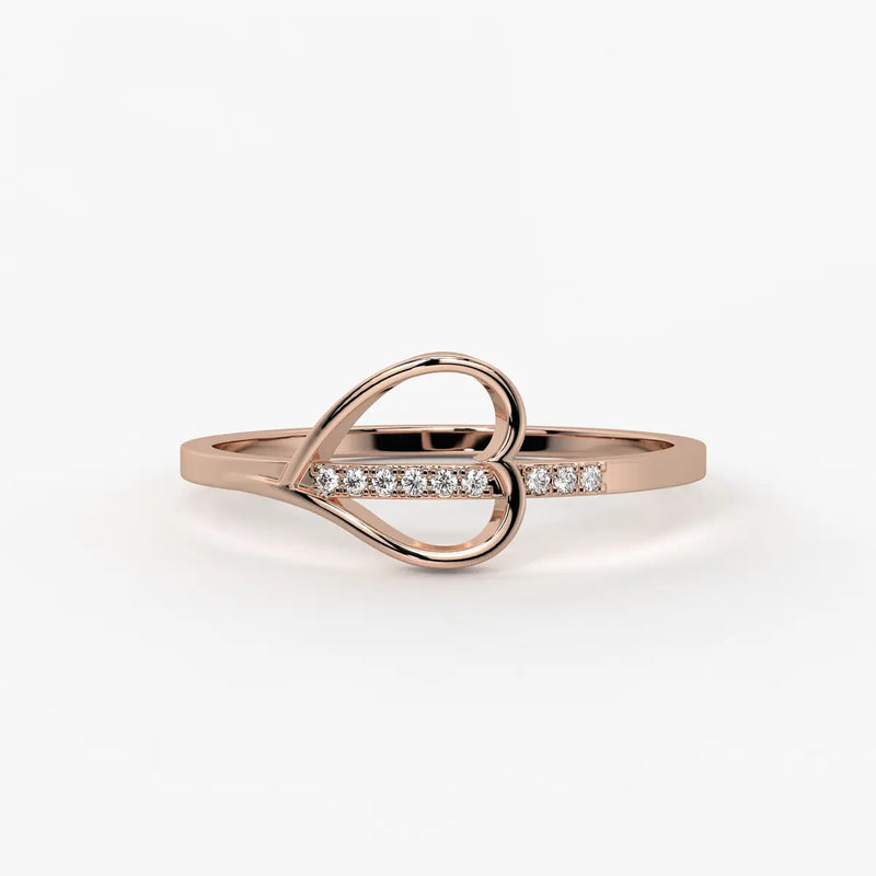 Open Heart Modern Ladies Ring
