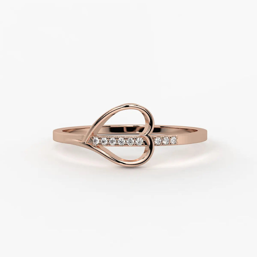 Open Heart Modern Ladies Ring