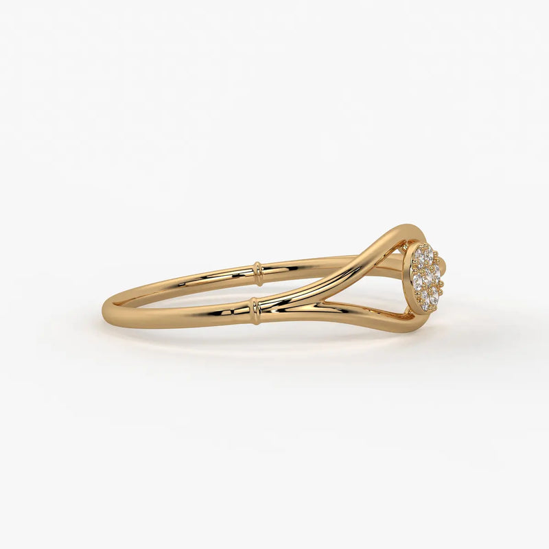 Circle Cluster Contemporary Ladies Ring