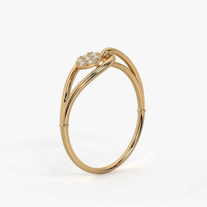 Circle Cluster Contemporary Ladies Ring