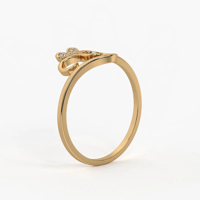 Swirl Heart Chic Ladies Ring