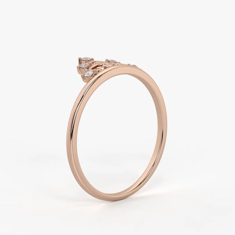 Crown Scroll Classic Ladies Ring