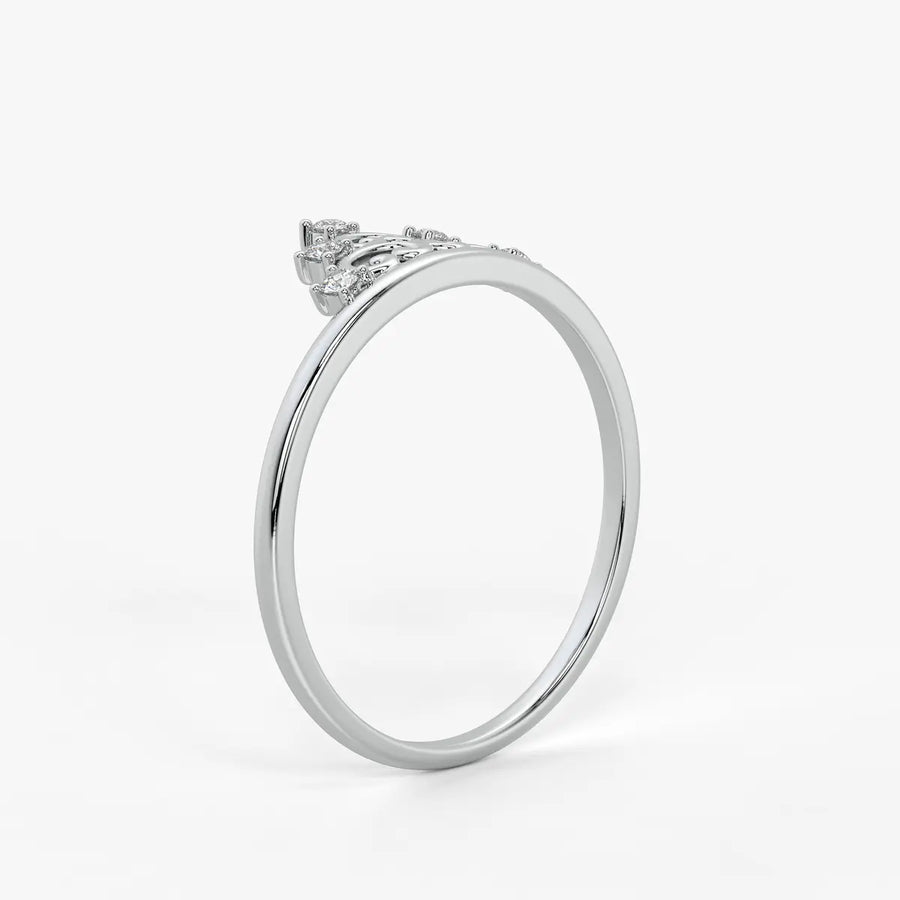 Crown Scroll Classic Ladies Ring
