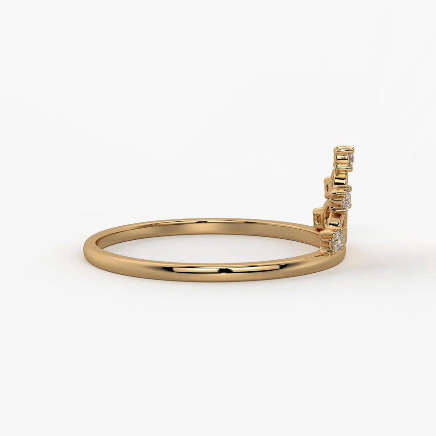 Crown Scroll Classic Ladies Ring