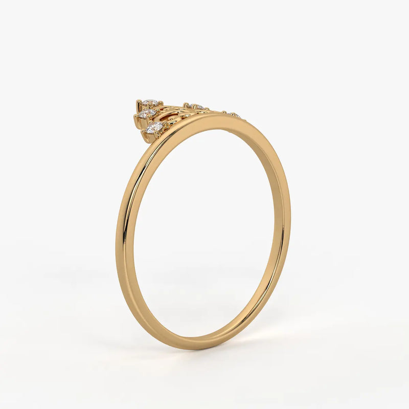 Crown Scroll Classic Ladies Ring
