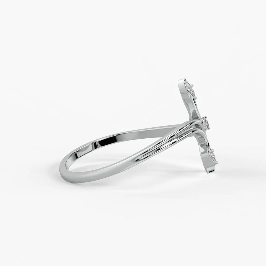 Wave Sparkle Designer Ladies Ring