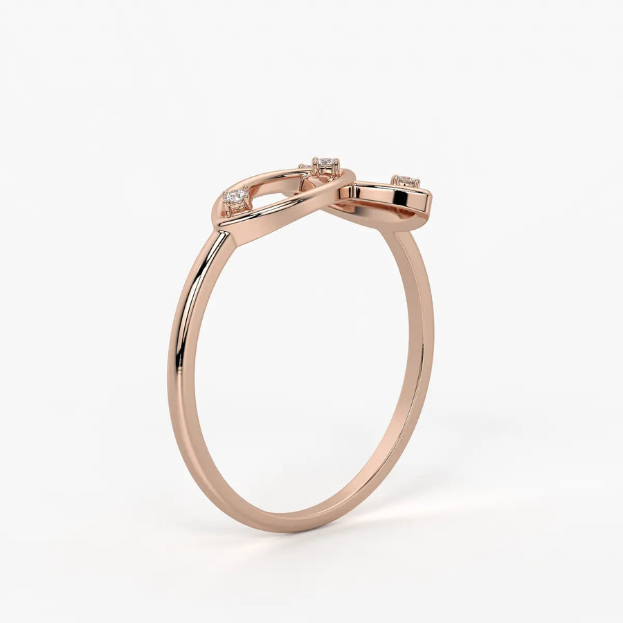 Linked Loop Modern Ladies Ring