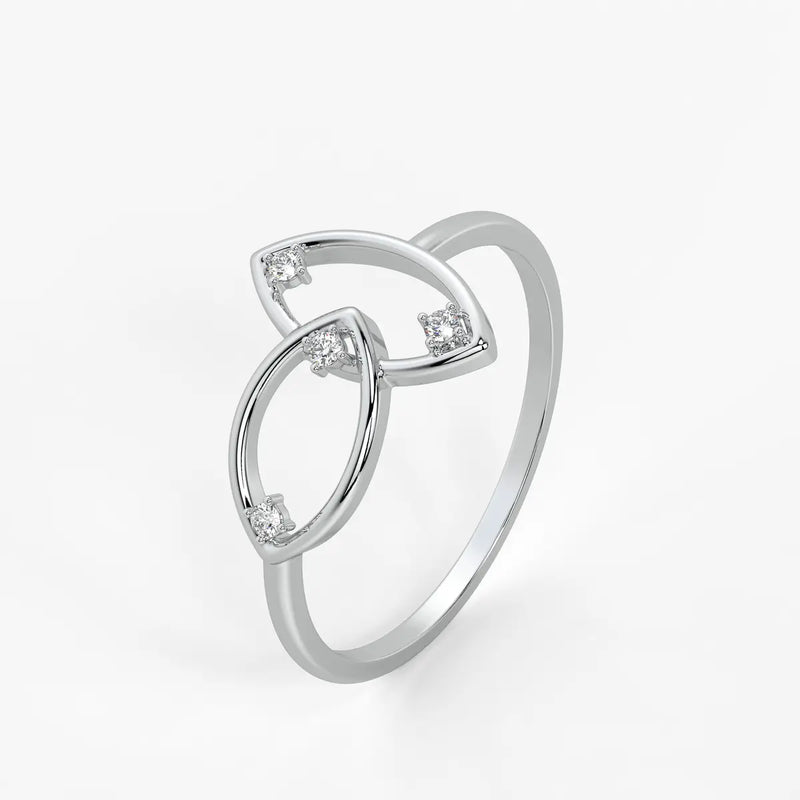 Linked Loop Modern Ladies Ring