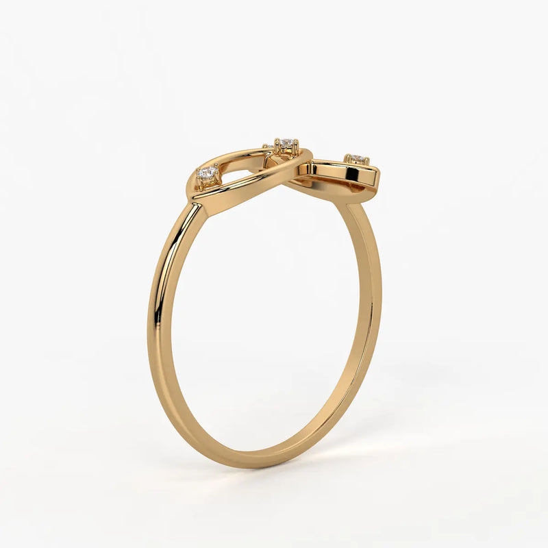 Linked Loop Modern Ladies Ring