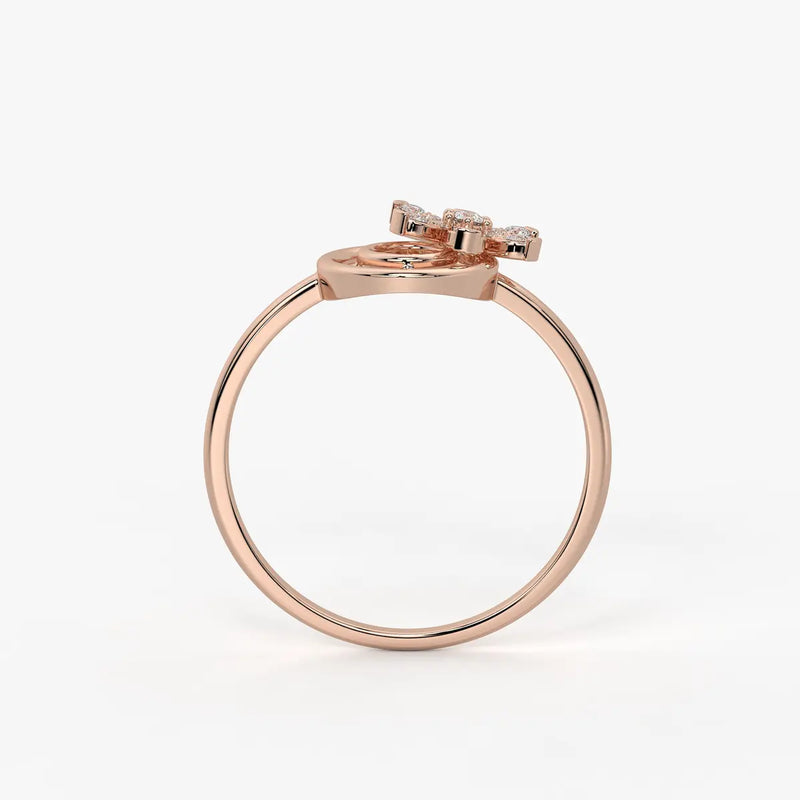 Bloom Spiral Diamond Ring
