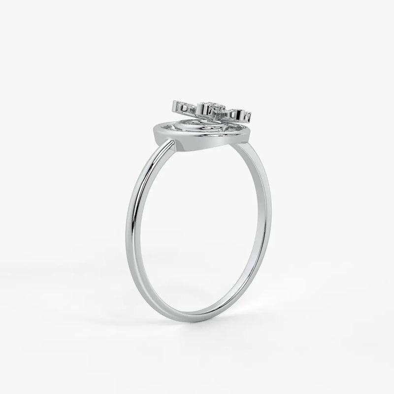 Bloom Spiral Diamond Ring
