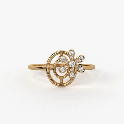 Bloom Spiral Diamond Ring