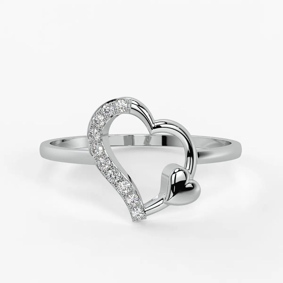 Cloud Heart Charming Ladies Ring