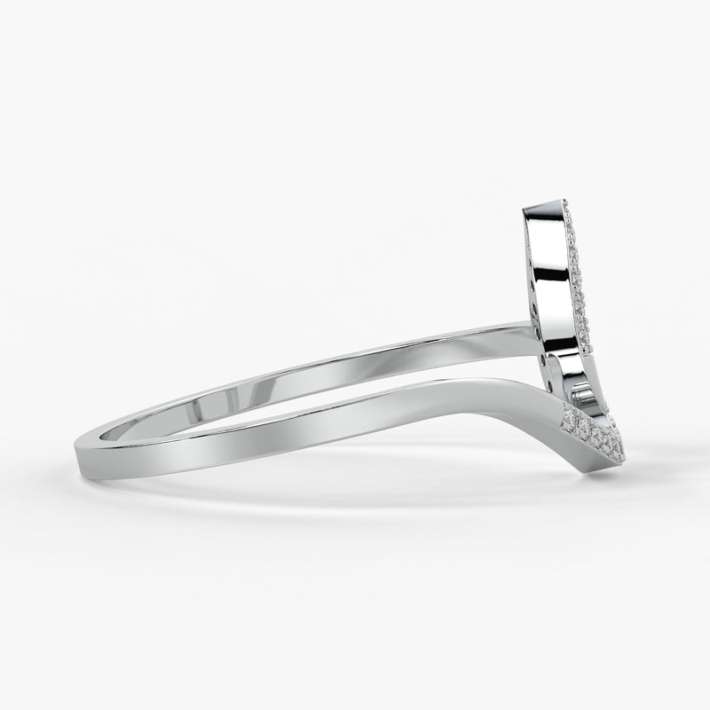 Open Teardrop Contemporary Ladies Ring