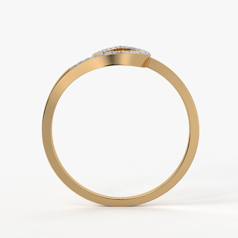 Open Teardrop Contemporary Ladies Ring