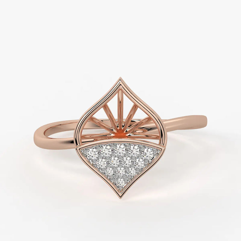 Fan Prism Modern Ladies Ring