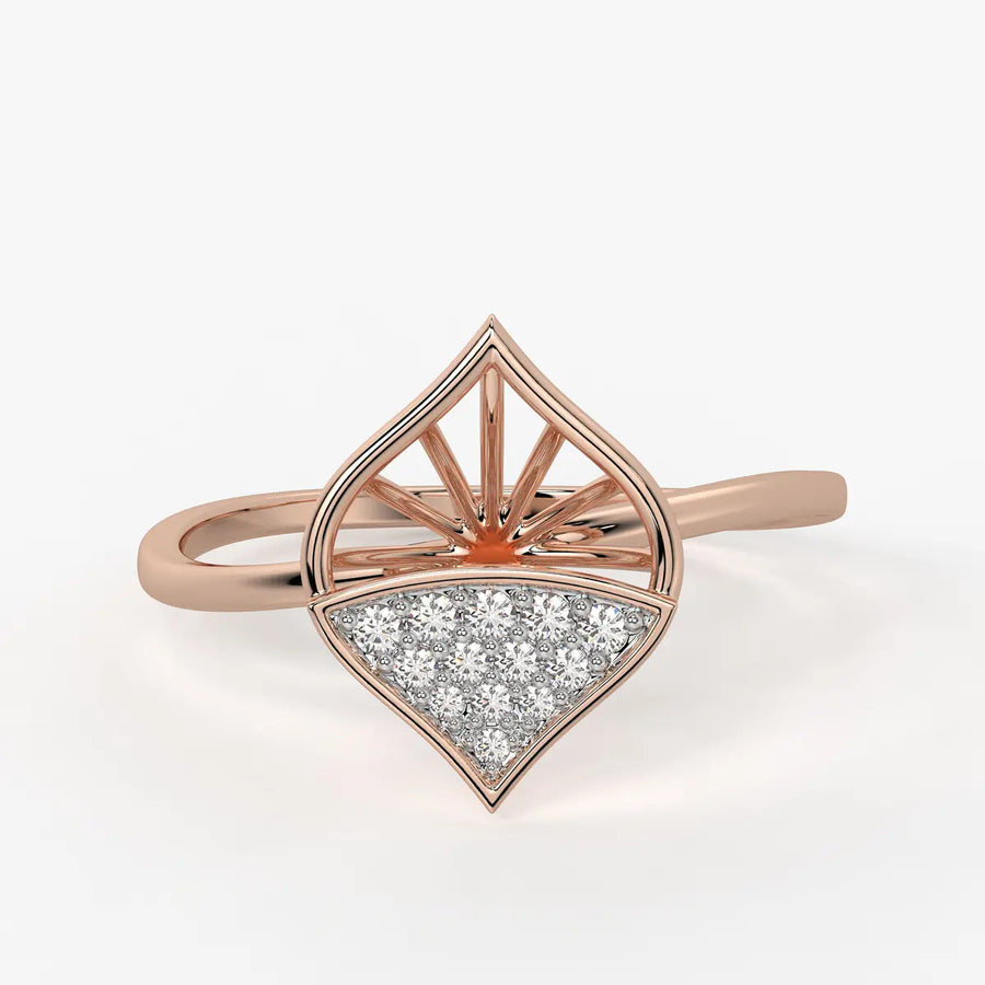 Fan Prism Modern Ladies Ring