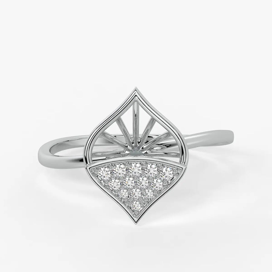 Fan Prism Modern Ladies Ring