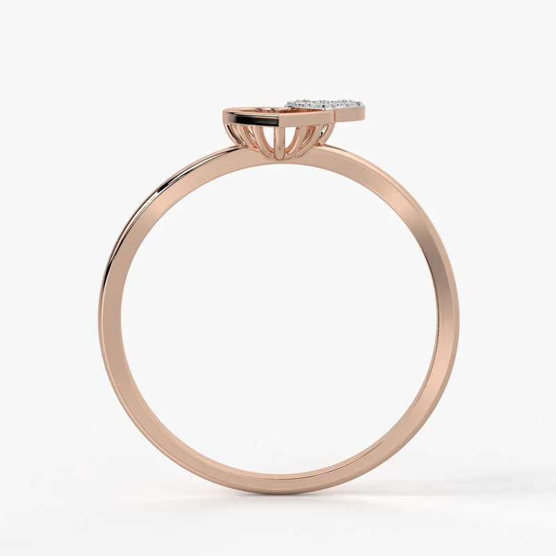 Raised Heart Elegant Ladies Ring