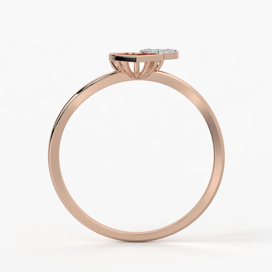 Raised Heart Elegant Ladies Ring