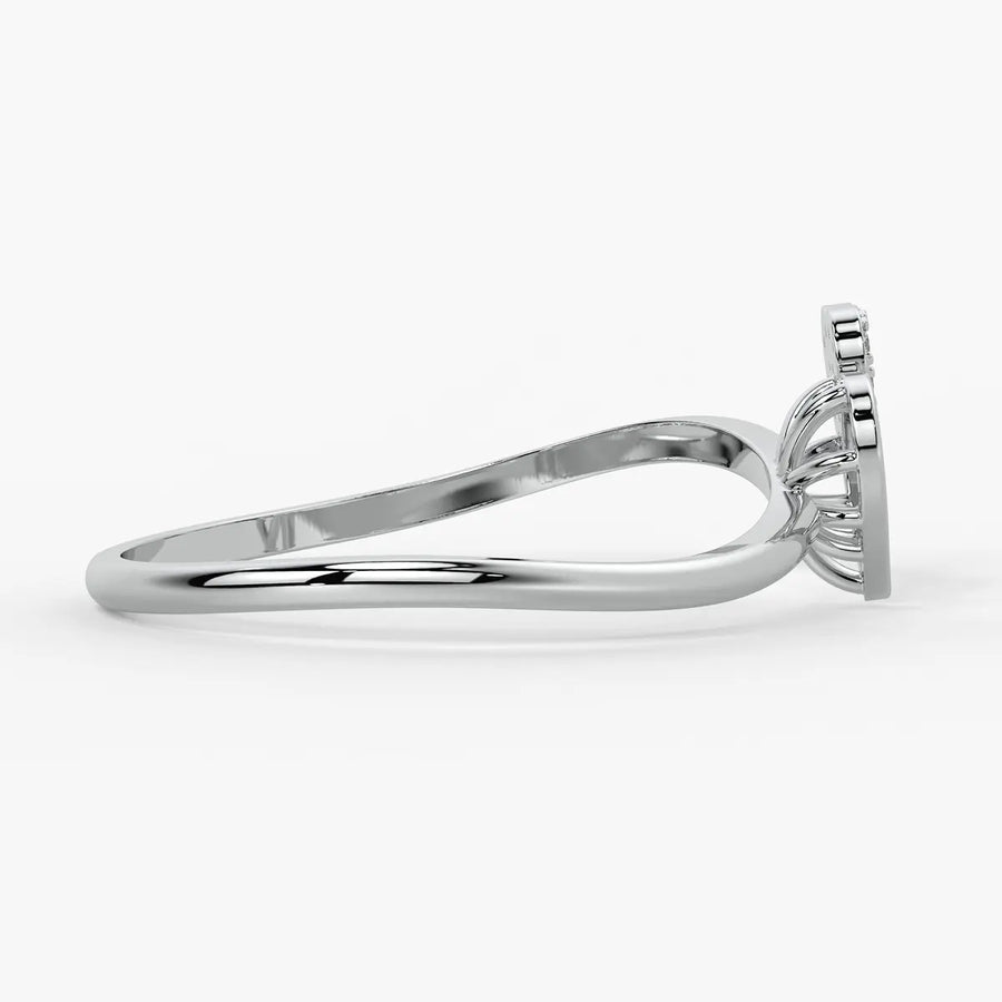 Raised Heart Elegant Ladies Ring