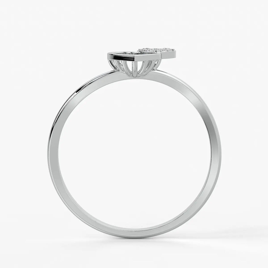 Raised Heart Elegant Ladies Ring