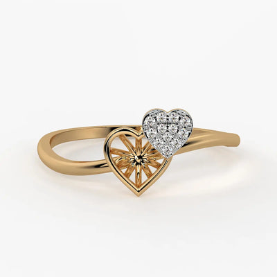 Raised Heart Elegant Ladies Ring