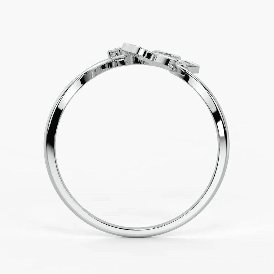 Butterfly Bloom Classic Ladies Ring